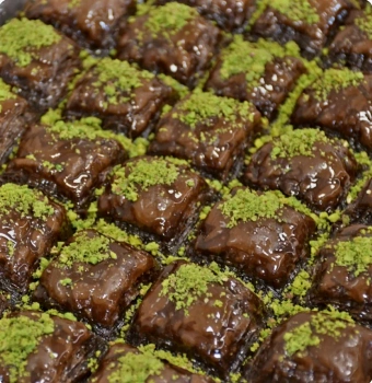 Pistachio Chocolate Baklava